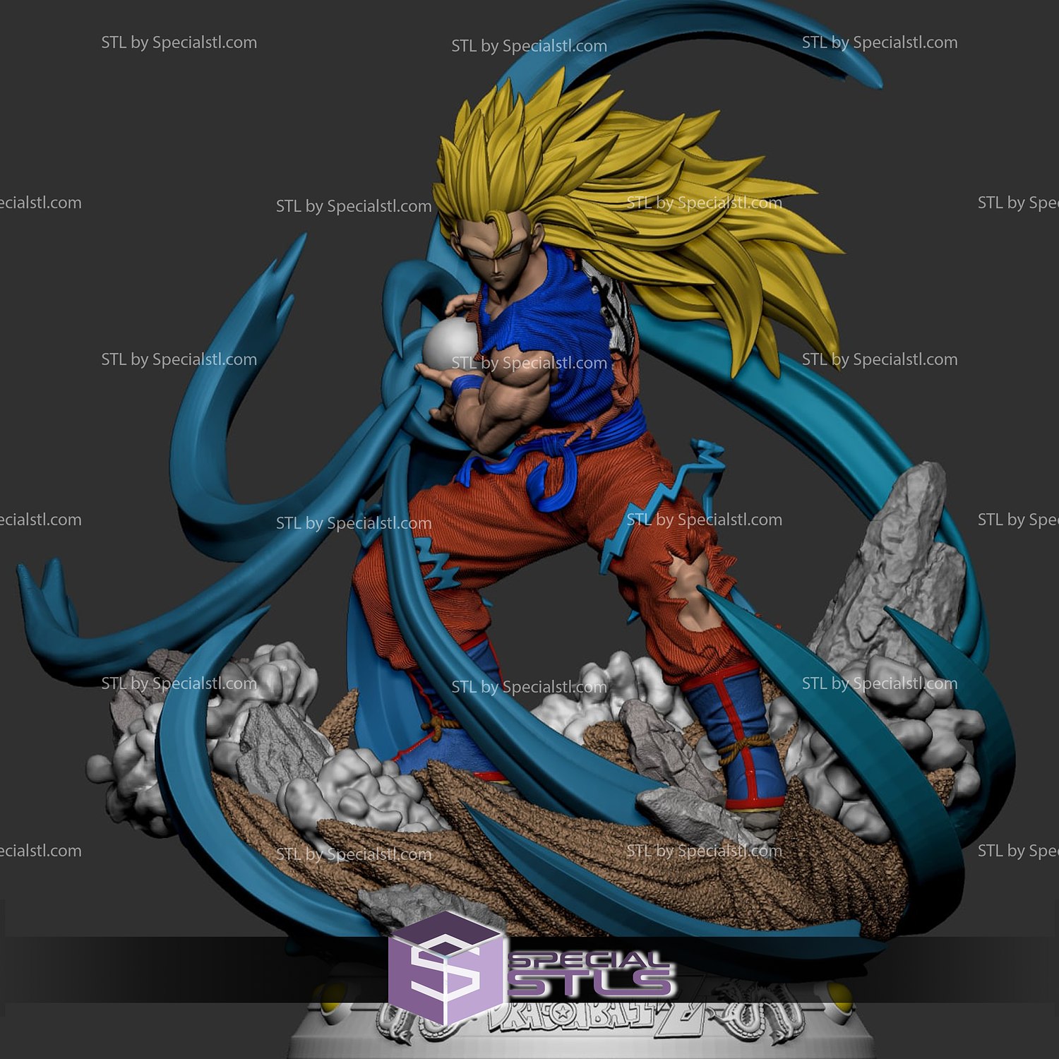 STL file Goku SSJ 3・Design to download and 3D print・Cults