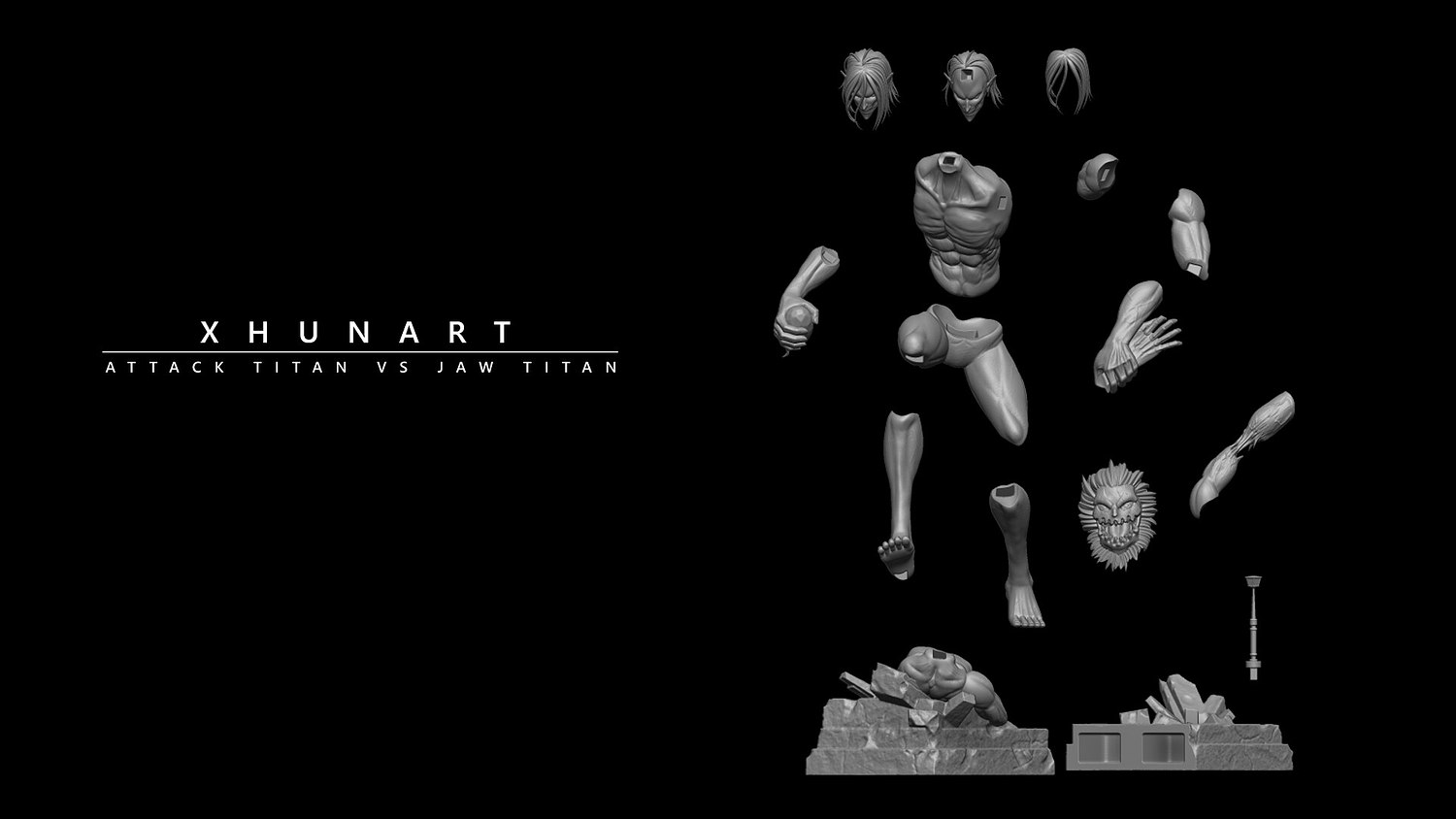Eren vs Jaw Titan Diorama From Attack On Titan