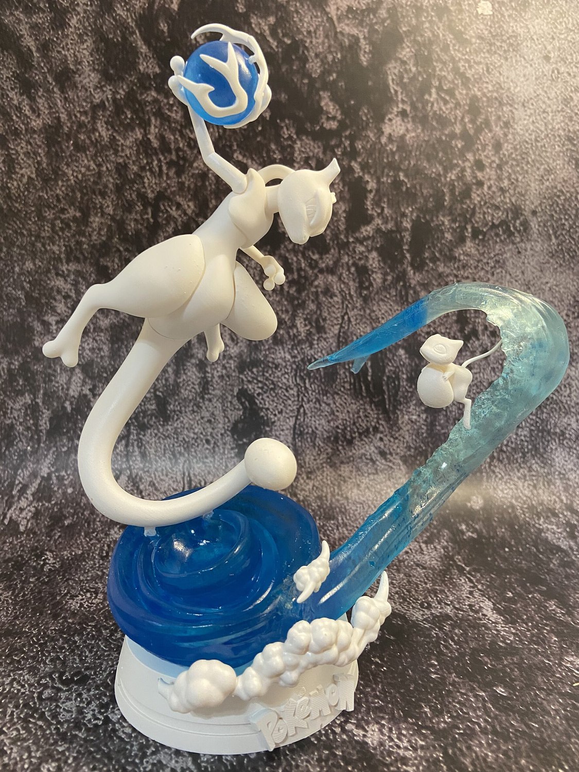 Mewtwo, Pokémon 3D Printed Figure, Fan Art Model Kit Statue for Collectors  