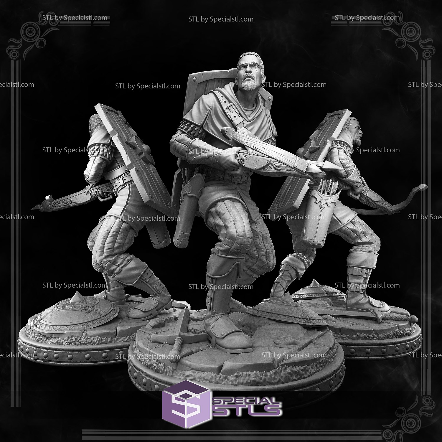 3D Printable 11 miniatures - 32mm - Heroes of the Blade - DRAGONBLADE by  PRIMAL Collectibles