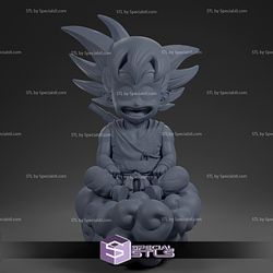 Goku sitting on Cloud