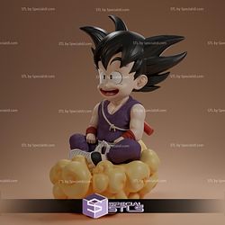 Goku sitting on Cloud