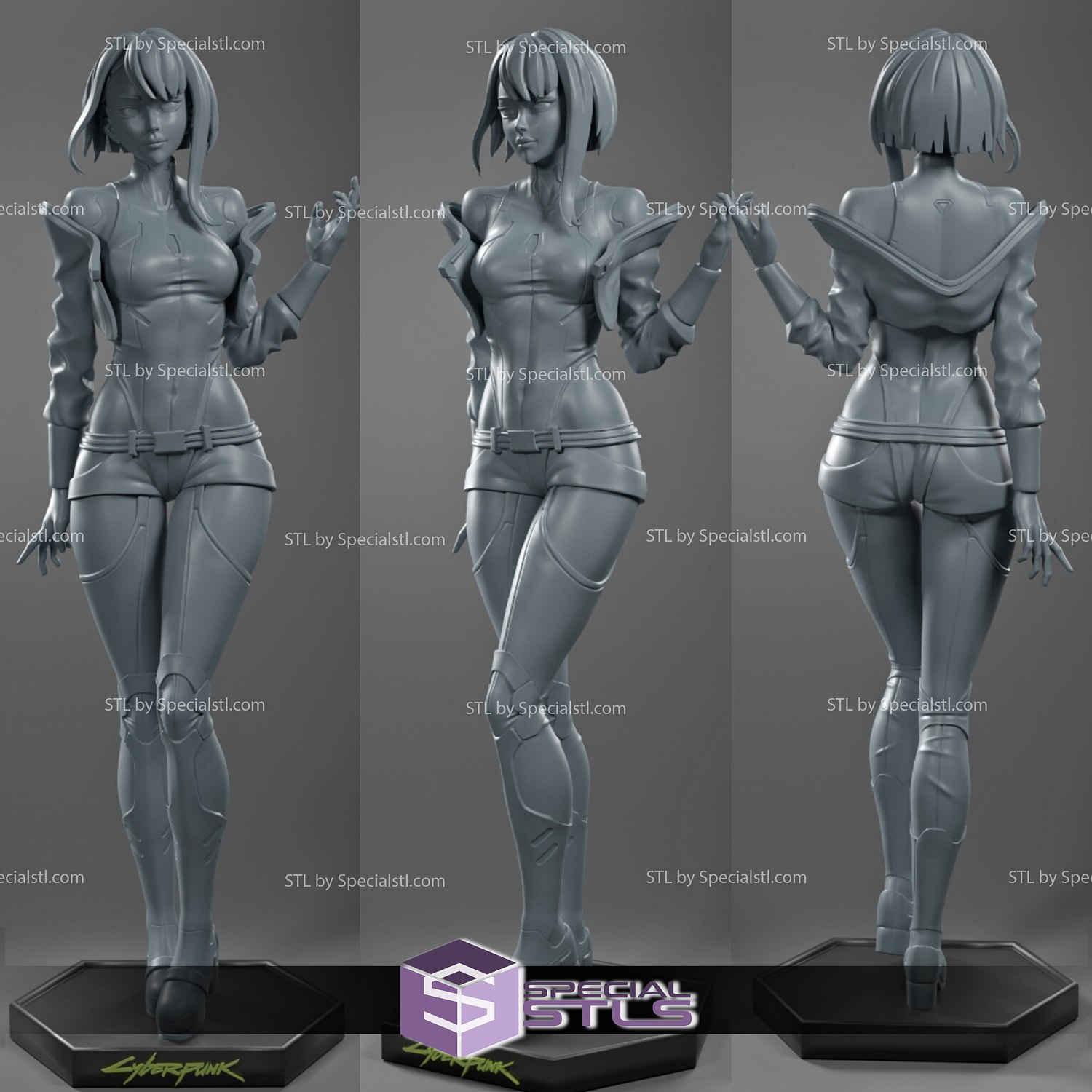 LUCY CYBERPUNK EDGERUNNER 3D model rigged