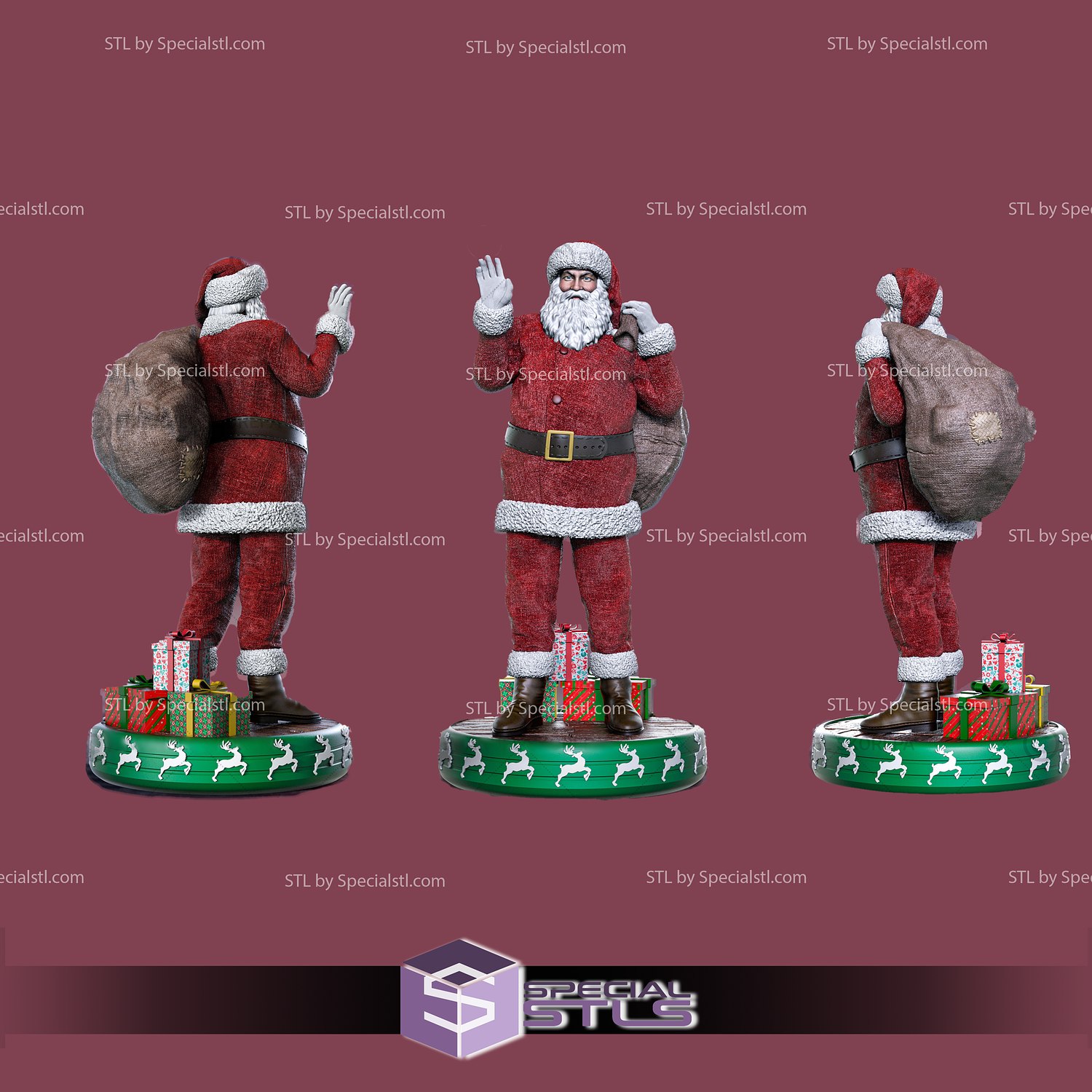 Santa Claus, Straw Topper STL File for 3D (1962165)