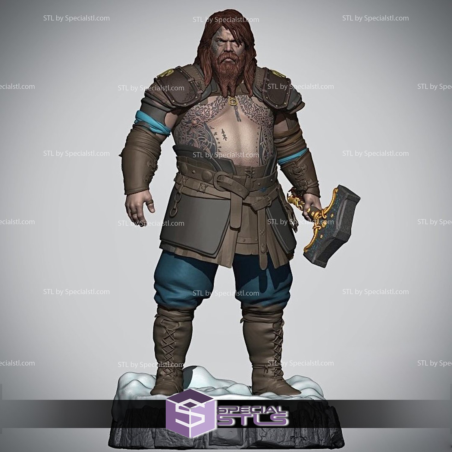 STL file Thor God of War Ragnarok 3D print model 🌩️・3D print design to  download・Cults