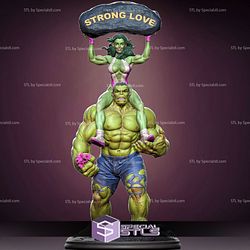 Hulk with She Hulk Strong Love