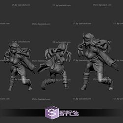 Nezuko Demon 3D Model Printable in Action from Demon Slayer STL