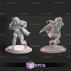 Nezuko Demon 3D Model Printable in Action from Demon Slayer STL