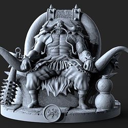 Kaido on Throne from Onepiece Anime