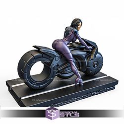 Alita Motorcyclist 3D Model