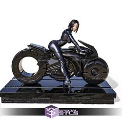 Alita Motorcyclist 3D Model