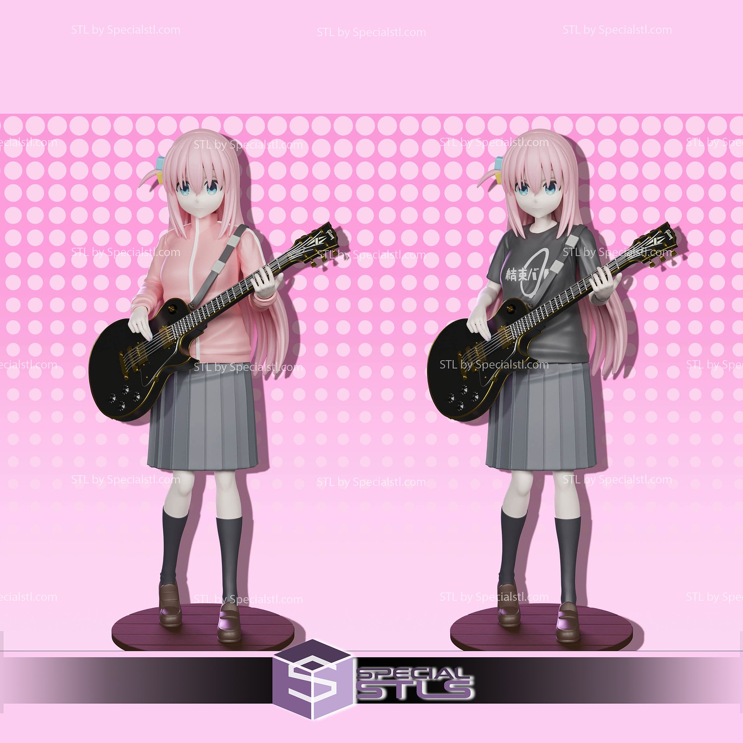 3D Character Hair Gotou Hitori Bocchi the rock 3D model