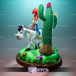 Woody Woodpecker and Sugarfoot 3D Model