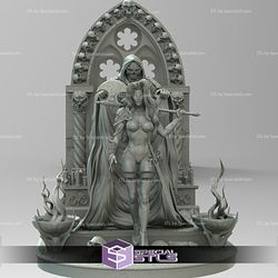 Lady Death 3D Model Diorama