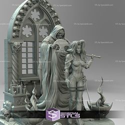 Lady Death 3D Model Diorama
