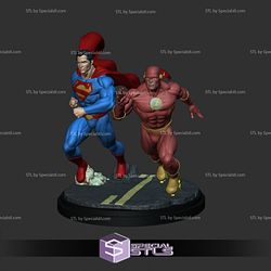 Superman and Flash 3D Model Racing