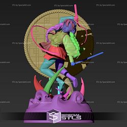 Kanroji Mitsuri 3D Model Action Pose from Demon Slayer 3D Model