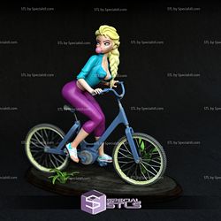 Elsa on Bike NSFW 3D Model