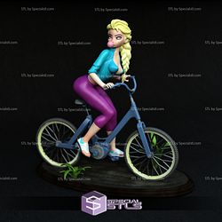 Elsa on Bike NSFW 3D Model