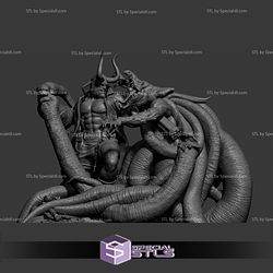HellBoy and Sammael 3D Model Diorama