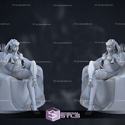 Evelynn 3D Model Sitting Pose