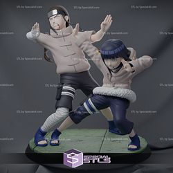Hinata and Neji 3D Model The Battle of the Hyuga Clan