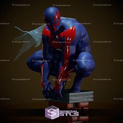 Spiderman 2099 3D Model Sitting Pose