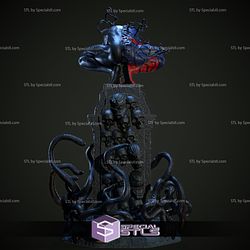 Symbiote Spiderman 3D Model Sitting on Base
