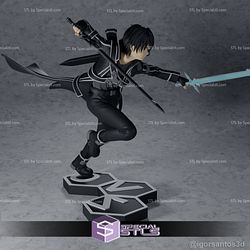 Kirito 3D Model Action Pose