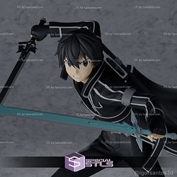 Kirito 3D Model Action Pose