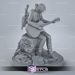 Ellie and Guitar 3D Model V2