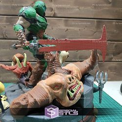Doom Slayer 3D Model Diorama