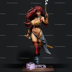 Red Monika 3D Model from Battle Chasers