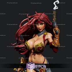 Red Monika 3D Model from Battle Chasers