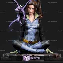Kitty Pryde and Dragon 3D Model