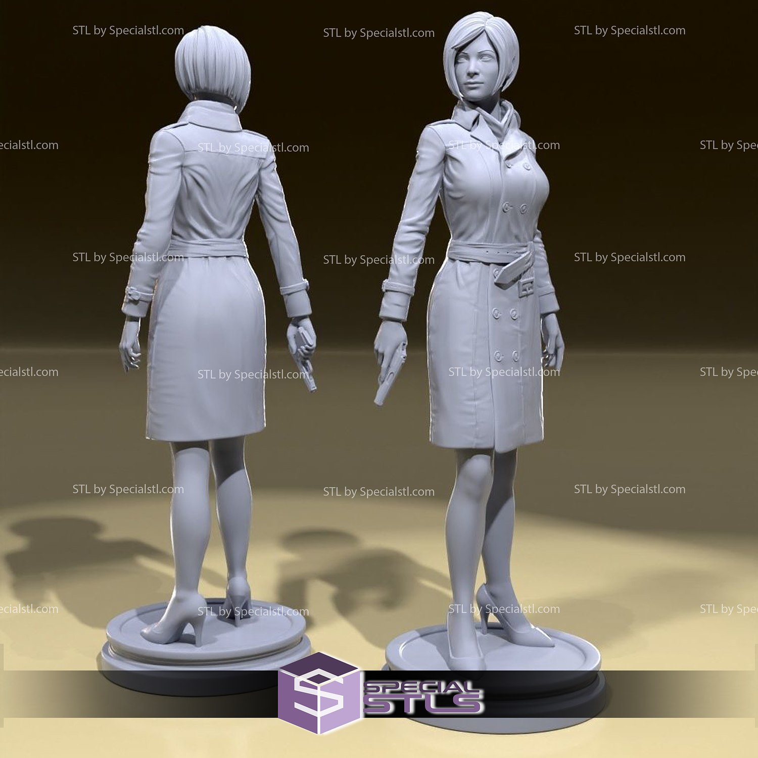 Resident Ada and Dress2 by SPARX 3D model 3D printable