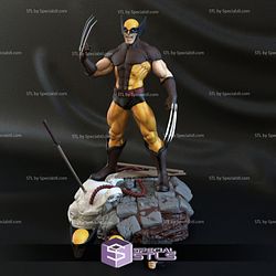 Brown Wolverine 3D Model Standing Pose