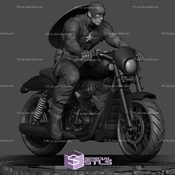 Captain America Motorcycle STL Files