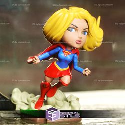 Chibi STL Collection - Supergirl Chibi 3D Model