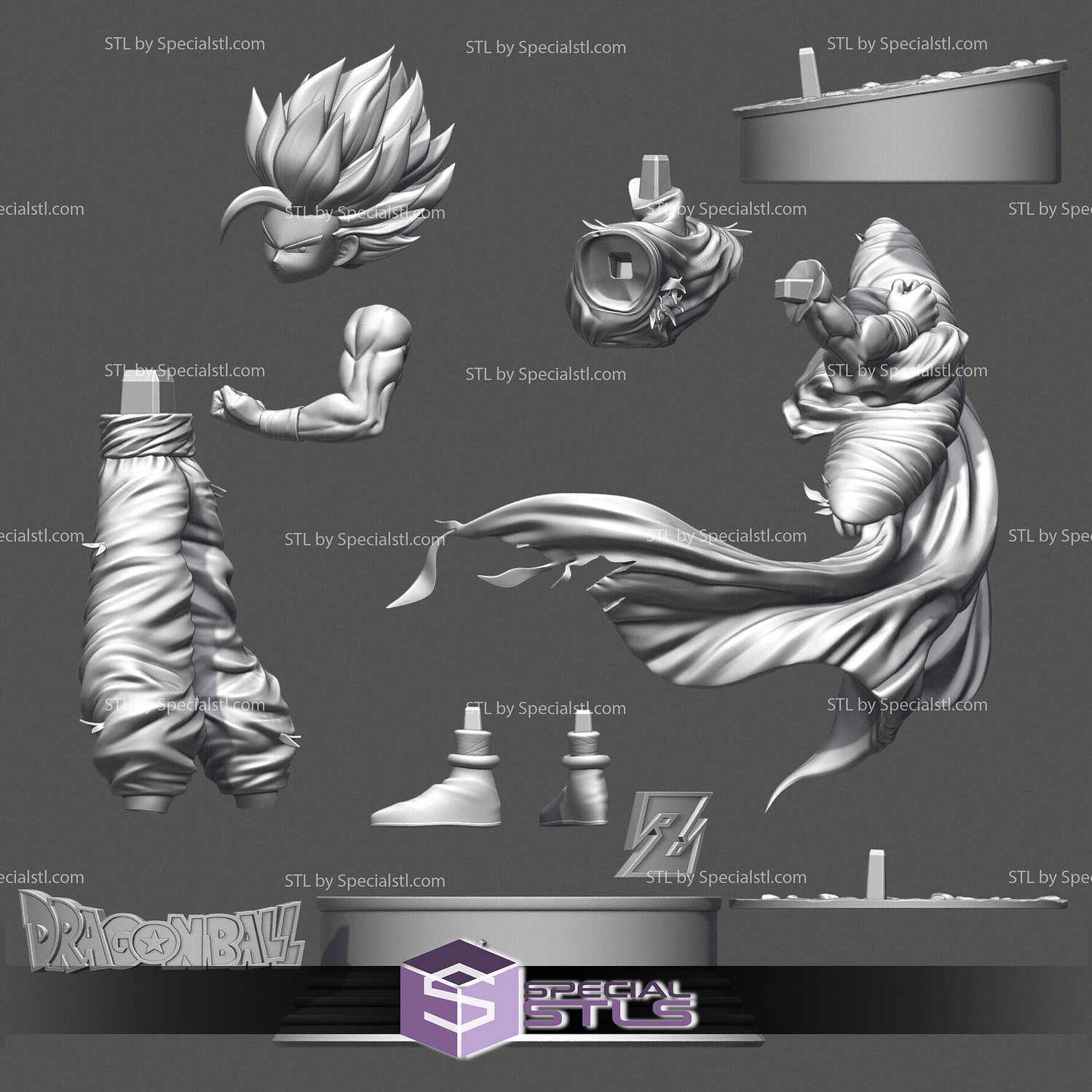 Gohan Ssj2 - Dragon Ball Z - Androides Saga 3D Print Model in