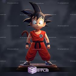 Goku Kid 3D Model from Dragonball Standing