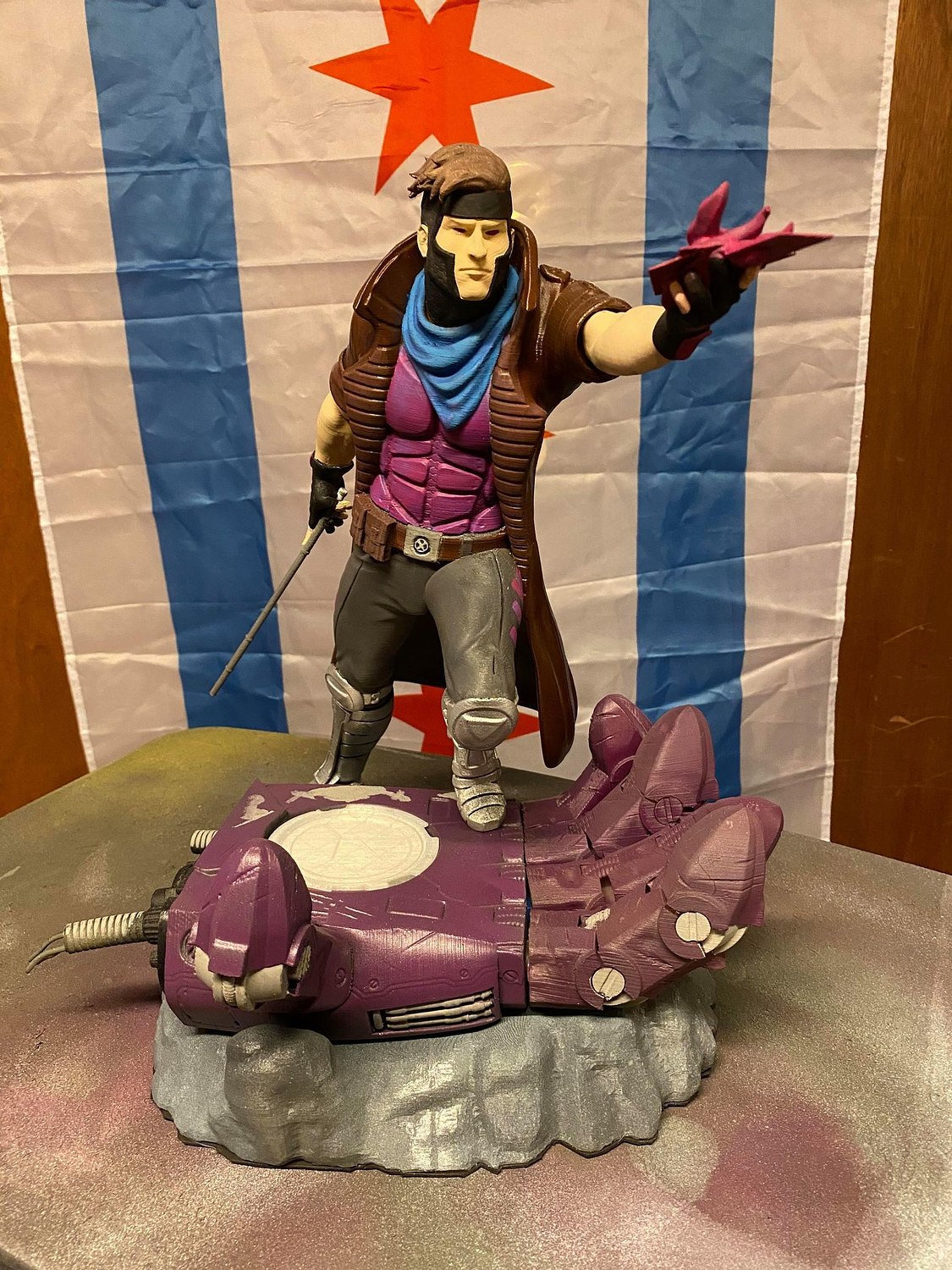 Gambit on Sentinel Hand from X-men
