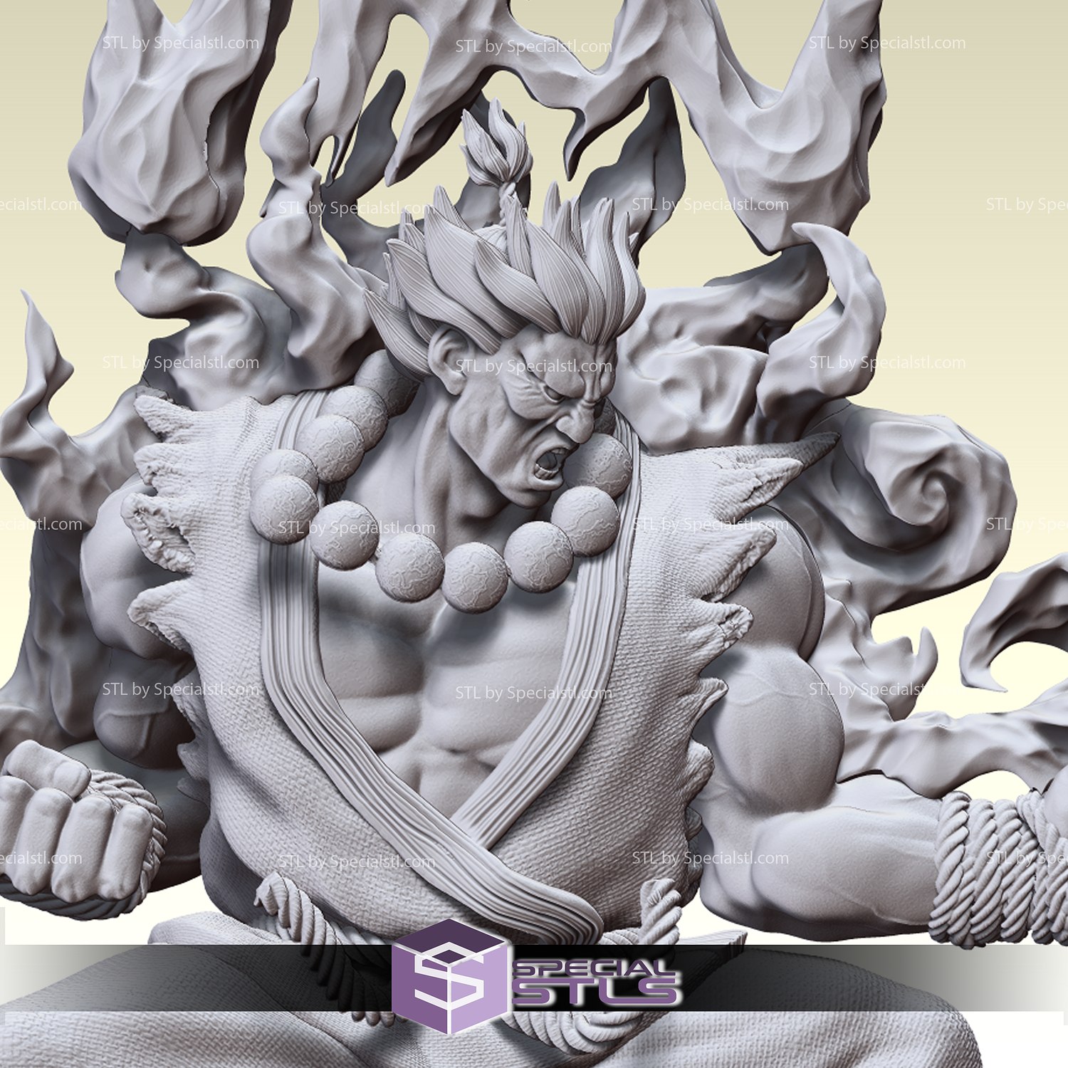 Akuma 3D PRINT statue of street fighter character 3D model 3D