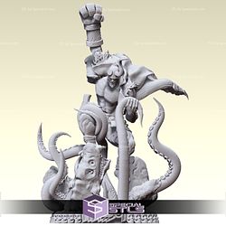 Hellboy and Octopus 3D Model