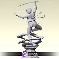 Katana 3D Model Action Pose