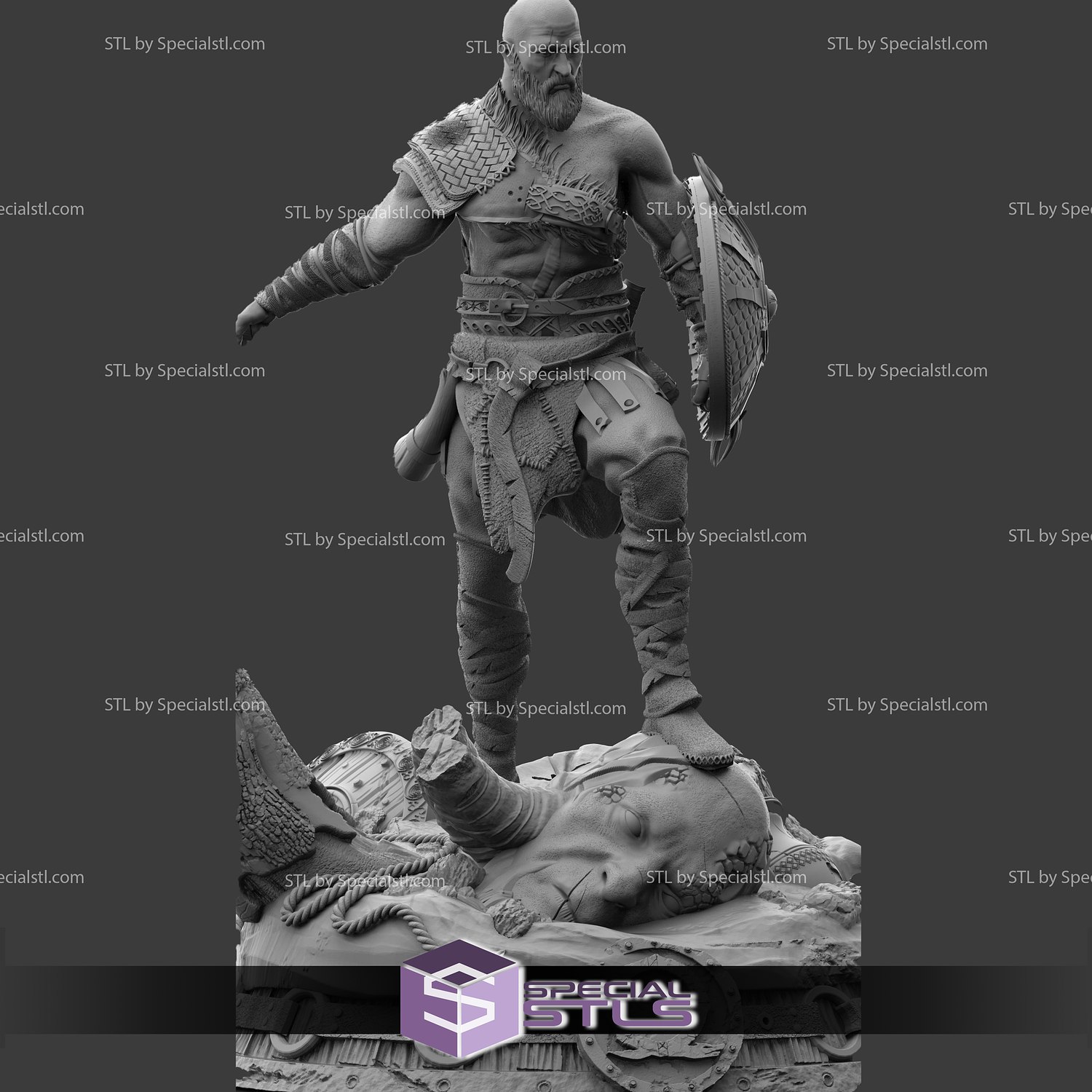 Kratos Standing V4 3D Printing Figurine God of War STL Files