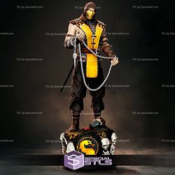 Scorpion Mortal Kombat 3D Model Standing Version with His chain