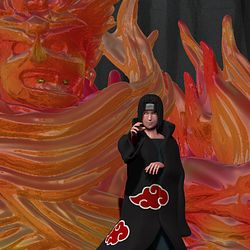 Itachi with his Susanoo from Naruto