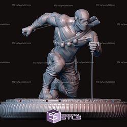 Snake Eyes 3D Print Model Kneeling Version