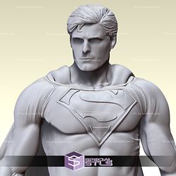 Superman Christopher Reeve 3D Model Flying on the City